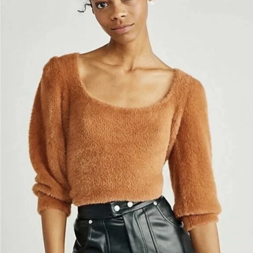 Free People Cropped Moonbeam Sweater